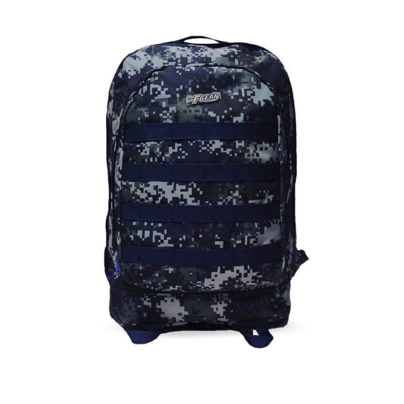 F Gear Unisex Navy Blue Camouflage Backpack