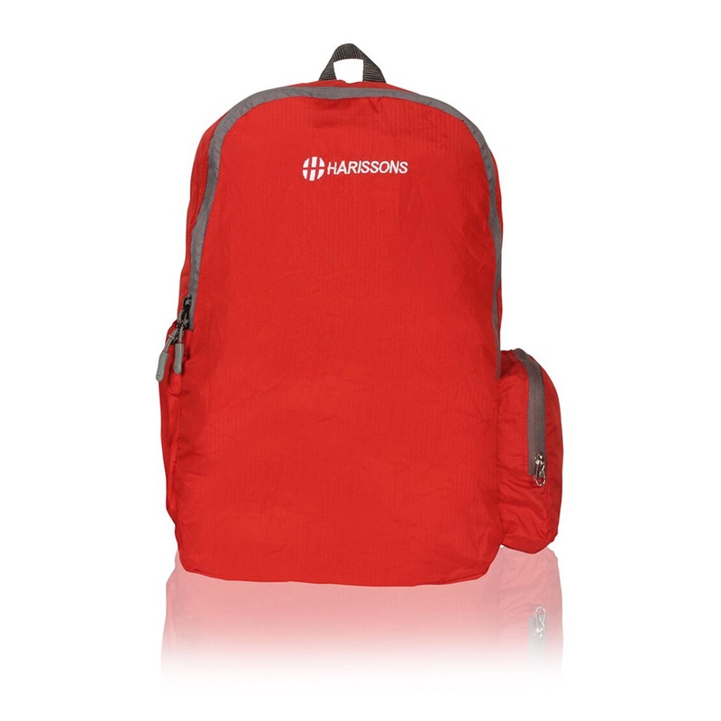 Harissons Unisex Red Solid Backpack