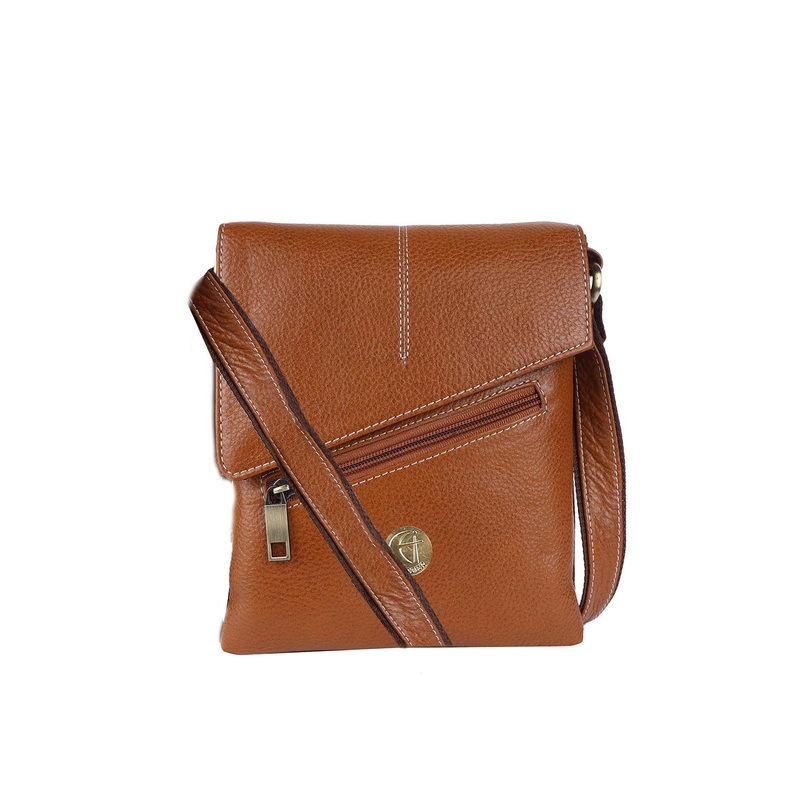 HiLEDER Leather  Textured Messenger Bag