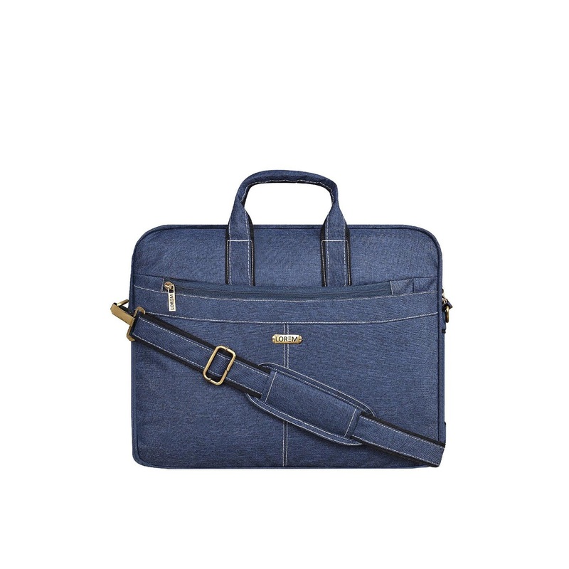 LOREM Blue Textured Messenger Bag