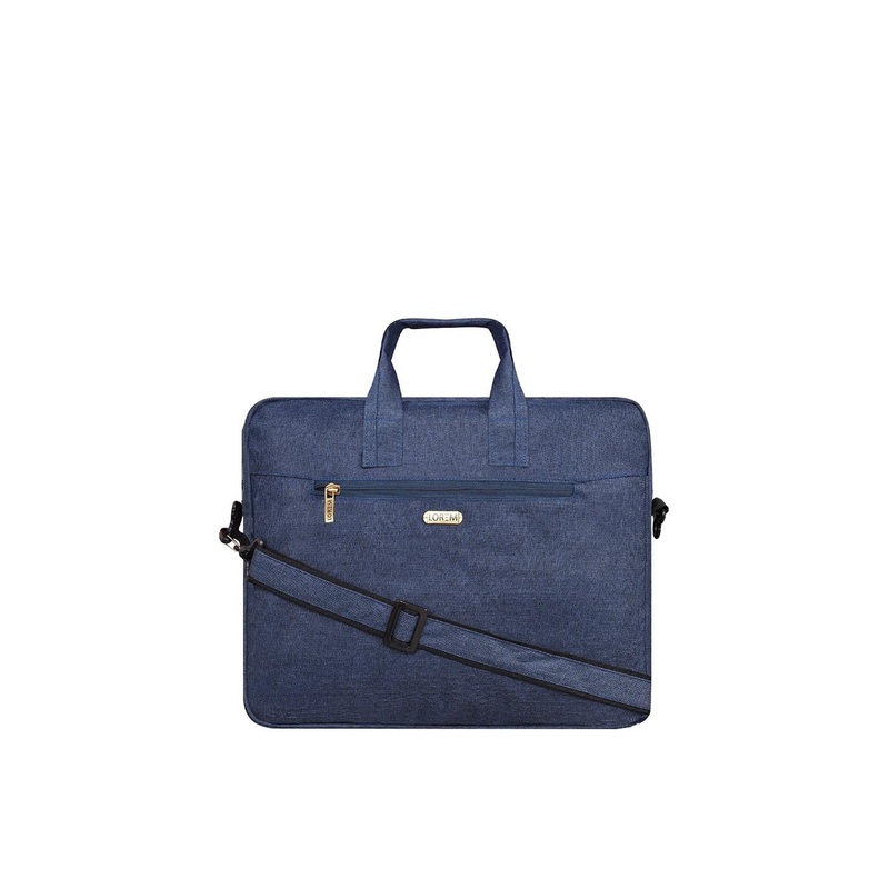 LOREM Unisex Blue & Black Textured Messenger Bag