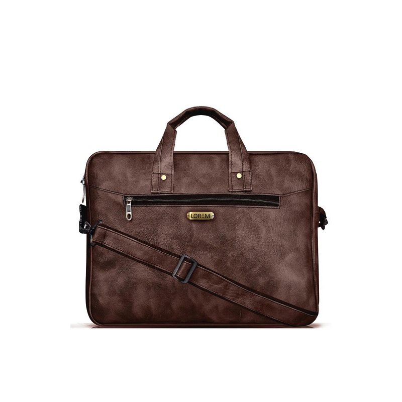 LOREM Unisex Brown Textured Messenger Bag