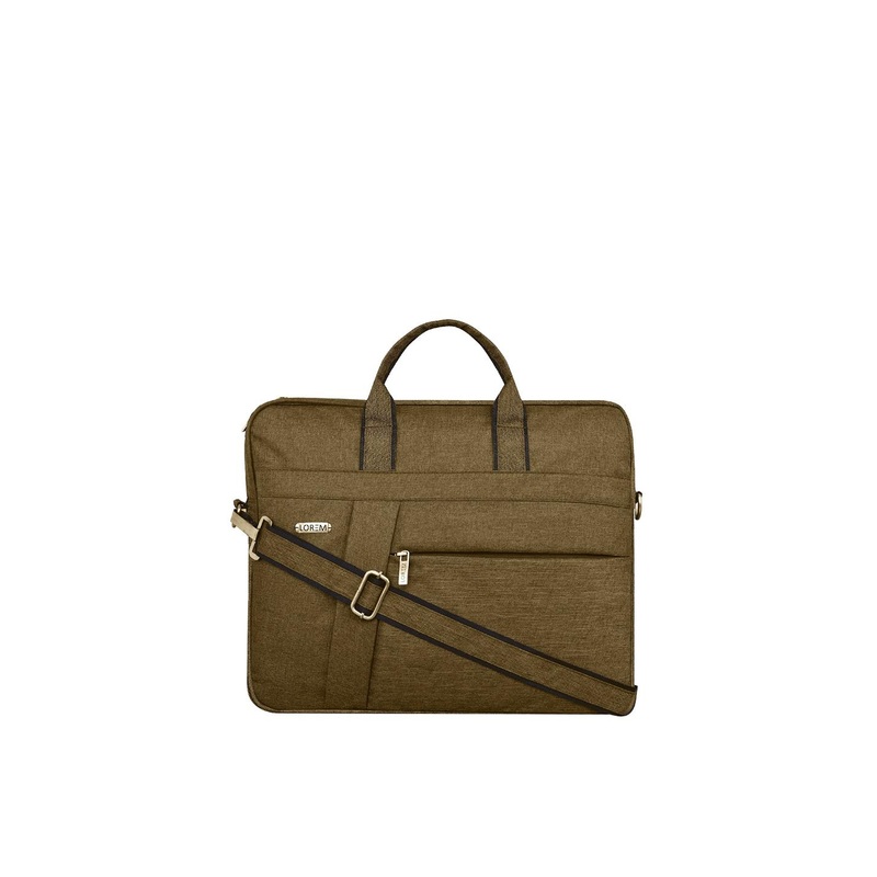 LOREM Unisex Khaki & Black Textured Messenger Bag