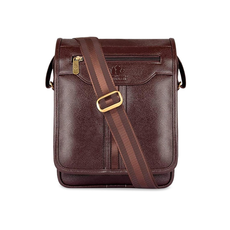 THE CLOWNFISH Wizard Unisex Brown Textured Messenger Bag