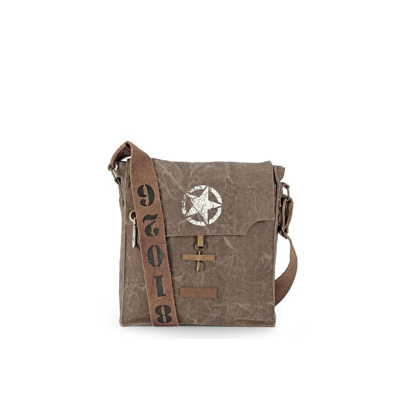 The House of Tara Unisex Brown & White Messenger Bag