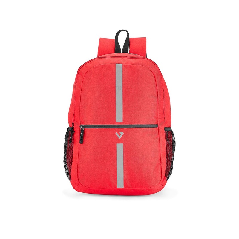 THe VerTicaL Unisex Red & Black Brand Logo Backpack