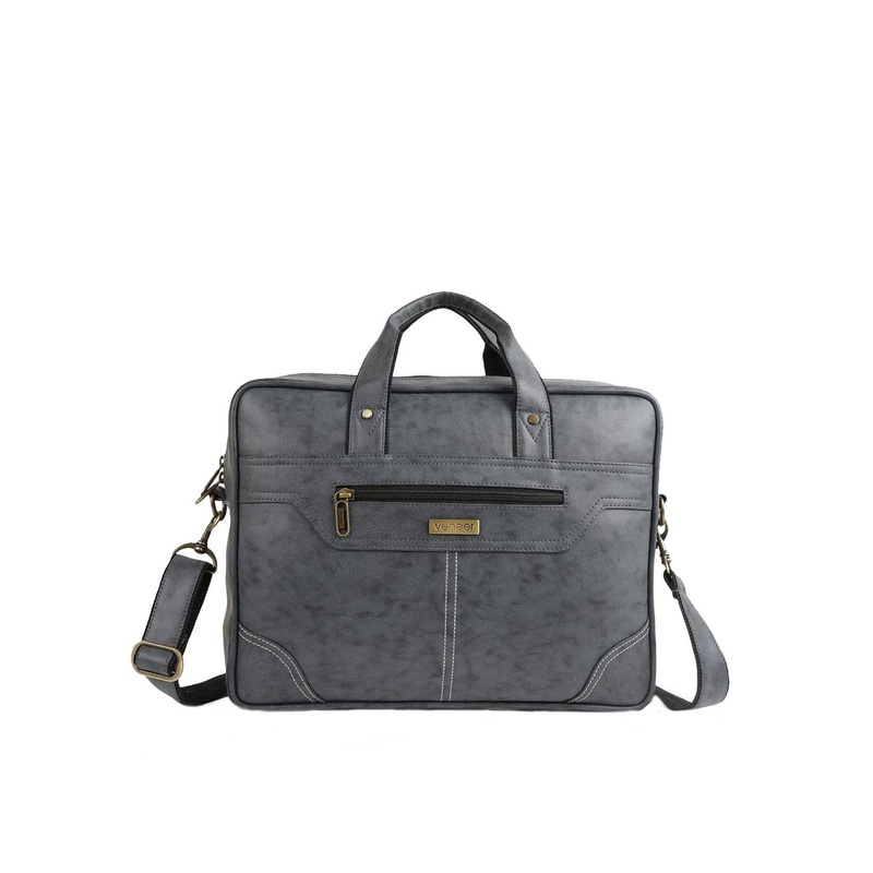 Veneer Unisex Grey Messenger Bag