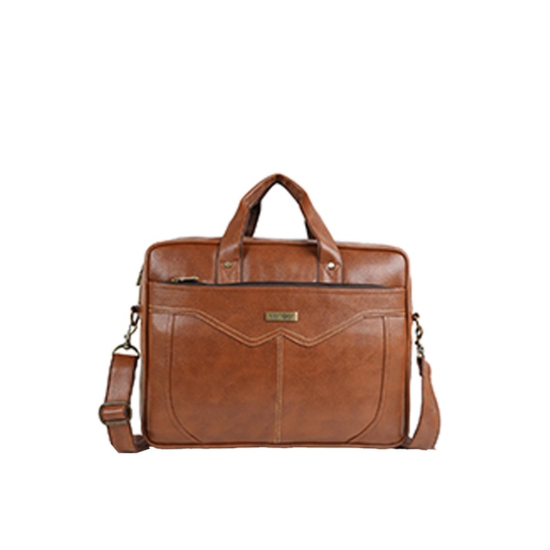 Veneer Unisex Tan Laptop Messenger Bag