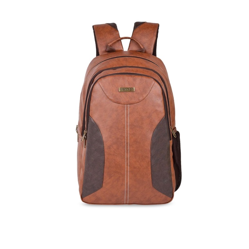 Veneer Unisex Tan Solid Backpack
