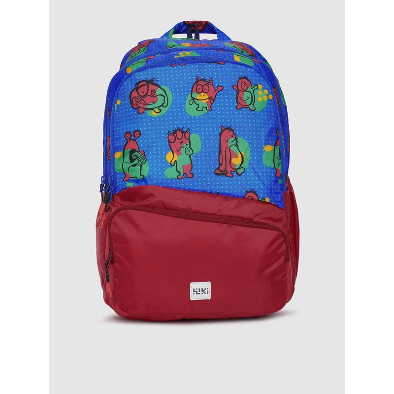 Wildcraft Unisex Blue & Red Graphic Backpack