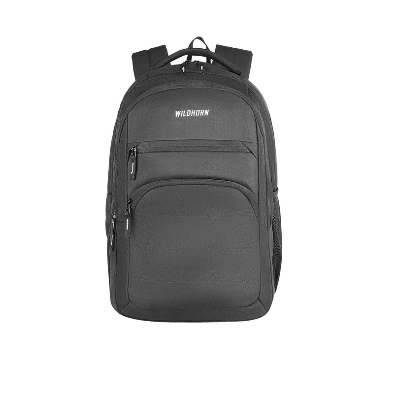 WildHorn Unisex Grey Backpack with Compression Straps