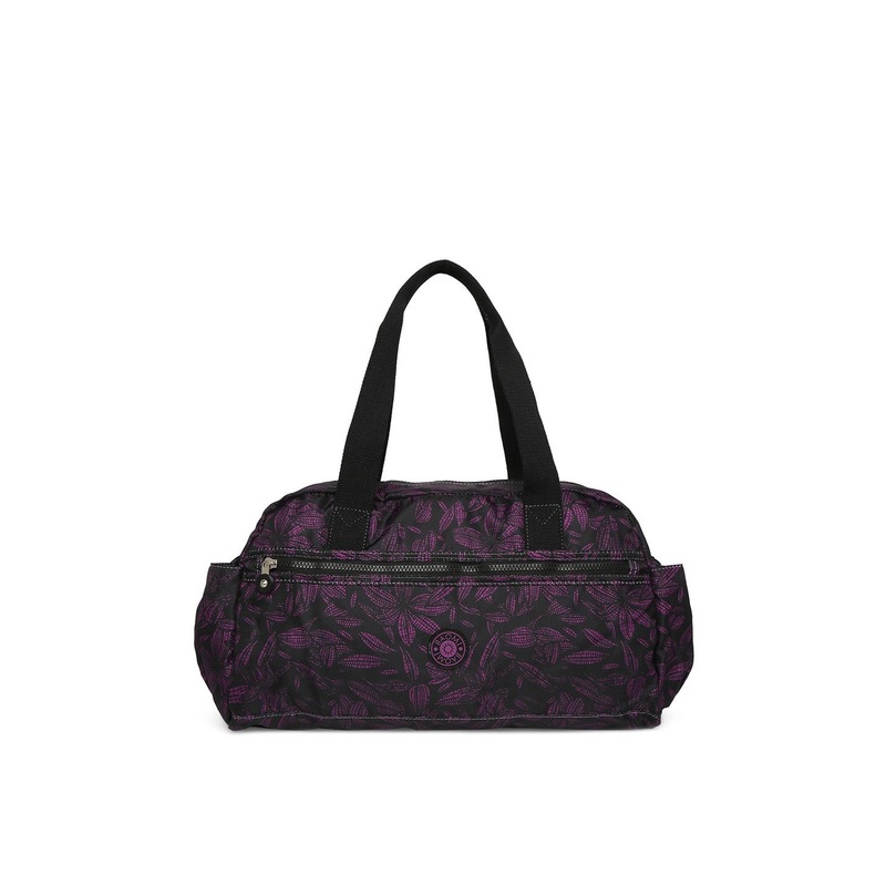 BAOMI Black Floral Printed Structured Shoulder Bag