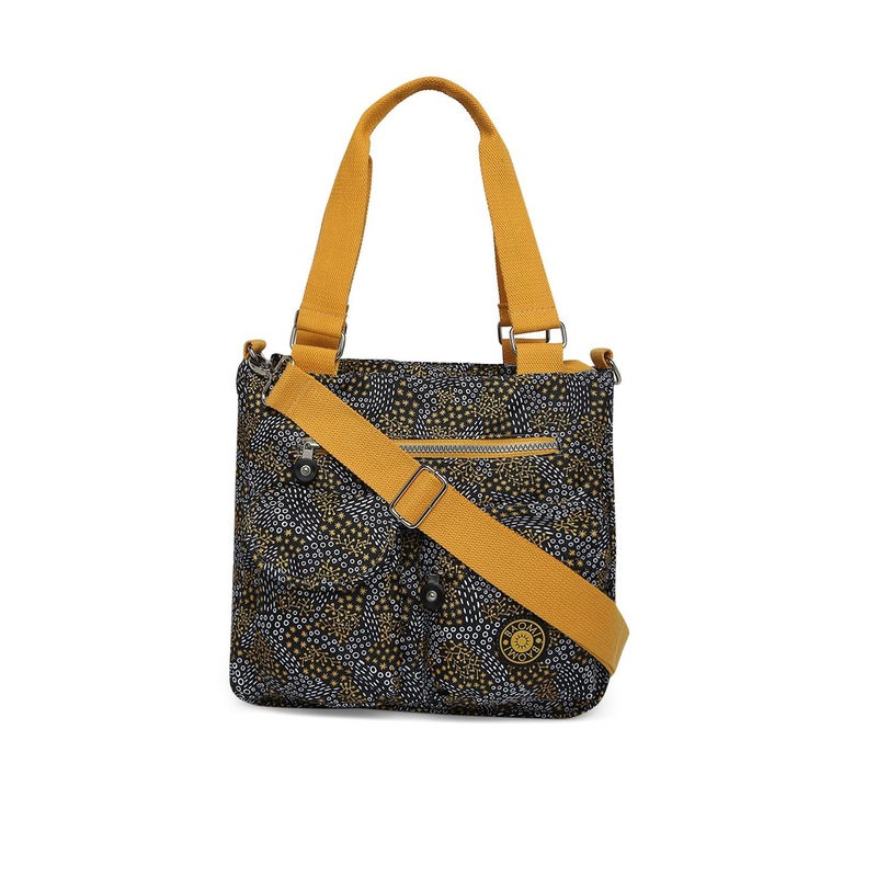 BAOMI Black Printed Shopper Tote Bag