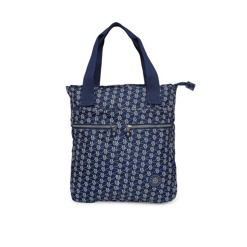 BAOMI Blue Printed Shopper Tote Bag