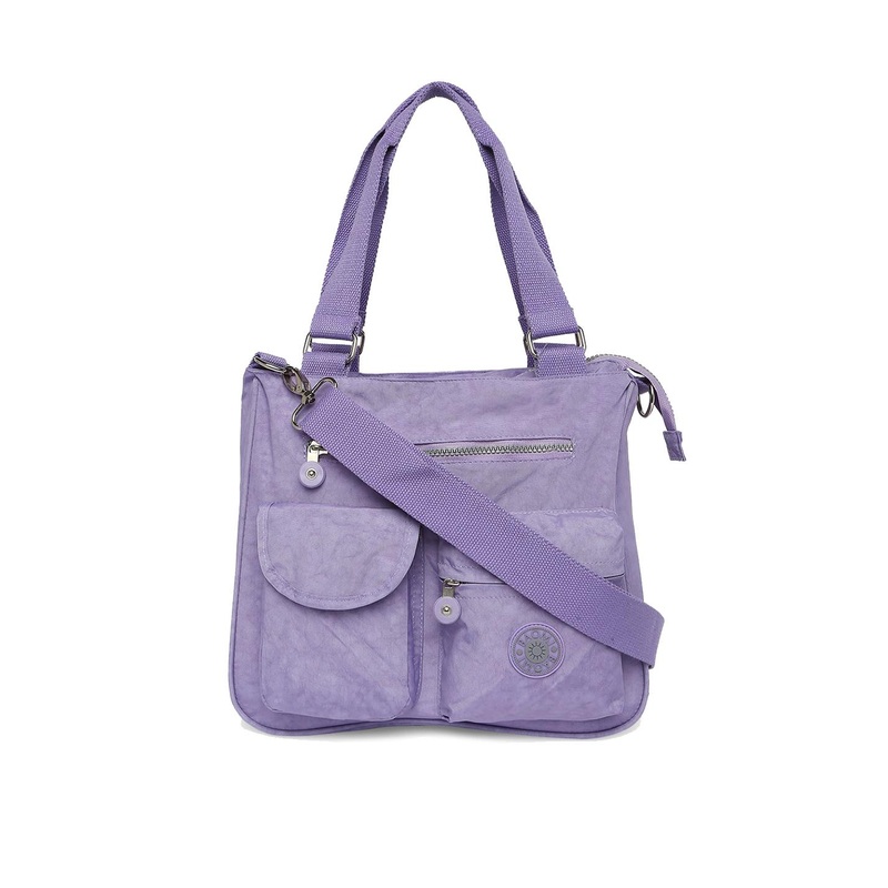 BAOMI Purple Textured Structured Sling Bag