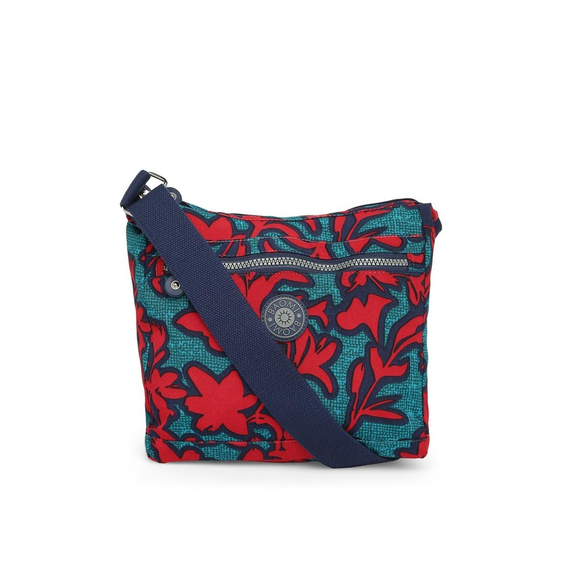 BAOMI Red Printed Oversized Structured Tote Bag