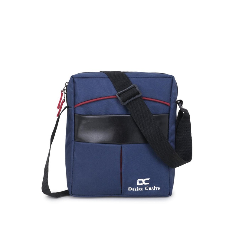 Dezire Crafts Navy Blue & Black Cross Body Messenger Bag