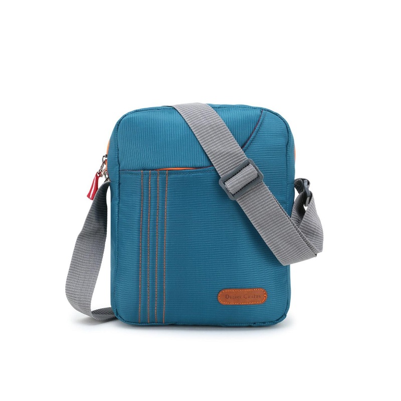 Dezire Crafts Teal & Grey Cross Body Messenger Bag