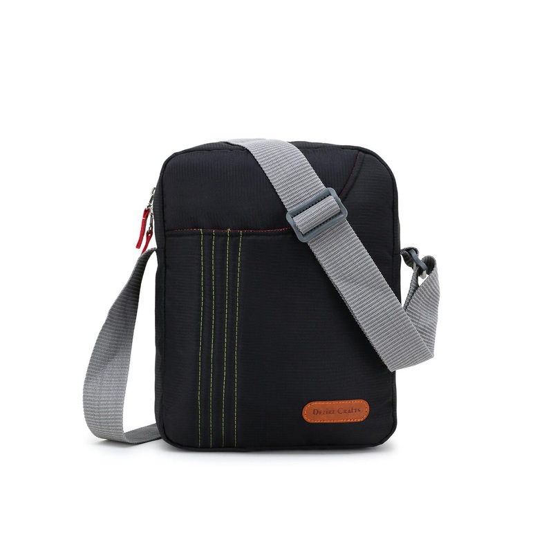 Dezire Crafts Unisex Black & Grey Messenger Bag