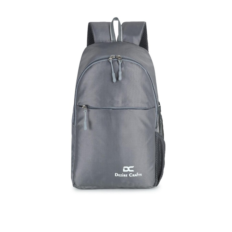 Dezire Crafts Unisex Grey & White Solid  Backpack