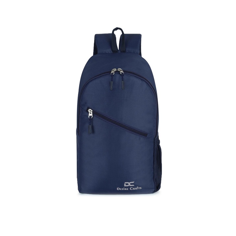 Dezire Crafts Unisex Navy Blue Solid Backpack