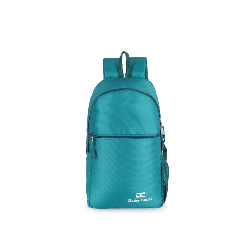 Dezire Crafts Unisex Sea Green & White Solid  Backpack