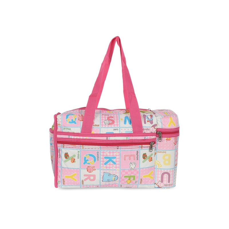 Kuber Industries Pink Printed Oversized Shopper Tote Bag