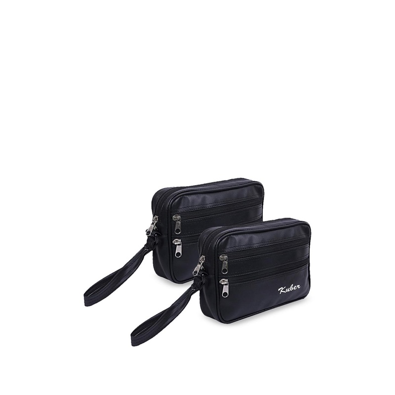 Kuber Industries Unisex Black Set Of 2 Messenger Bag