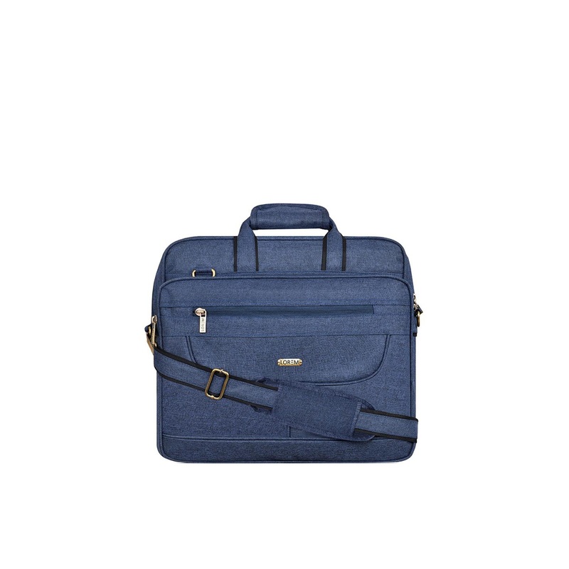 LOREM Men Blue Textured Messenger Bag