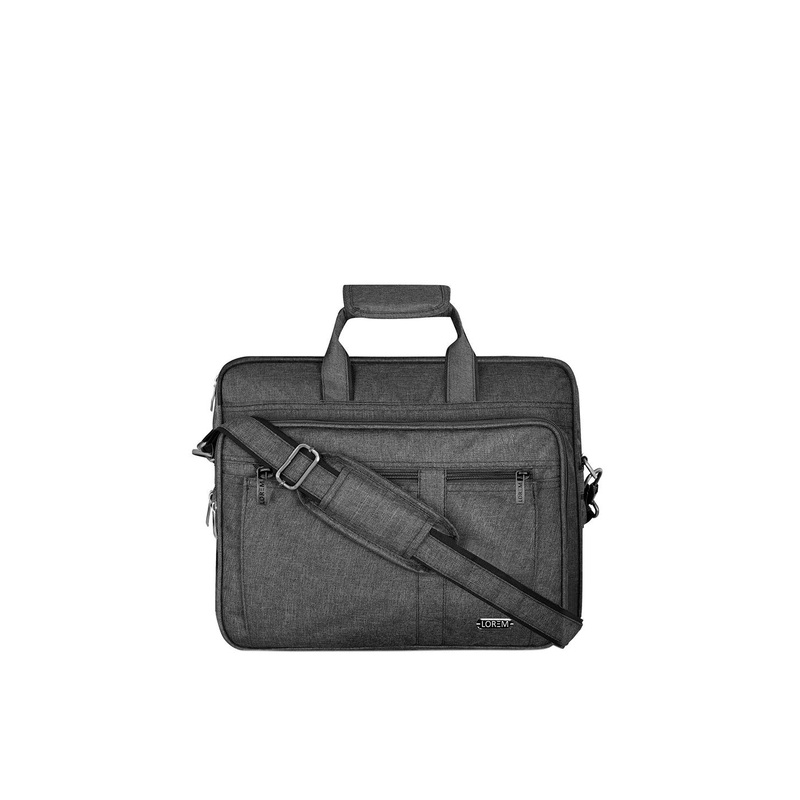 LOREM Men Grey Textured Messenger Bag