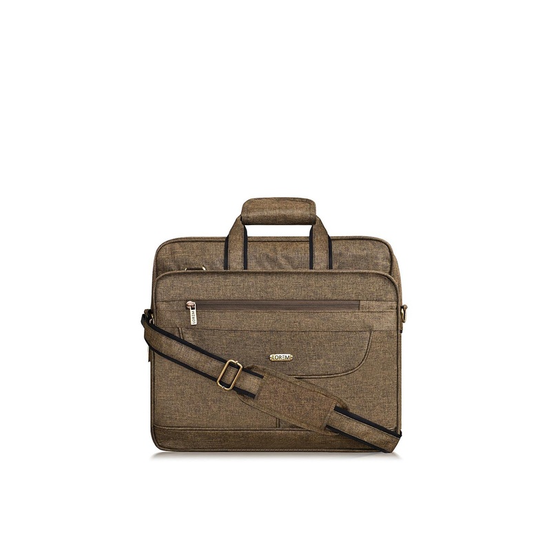 LOREM Men Khaki Textured Messenger Bag