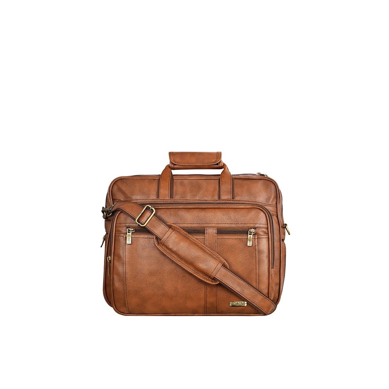 LOREM Men Tan Textured Messenger Bag