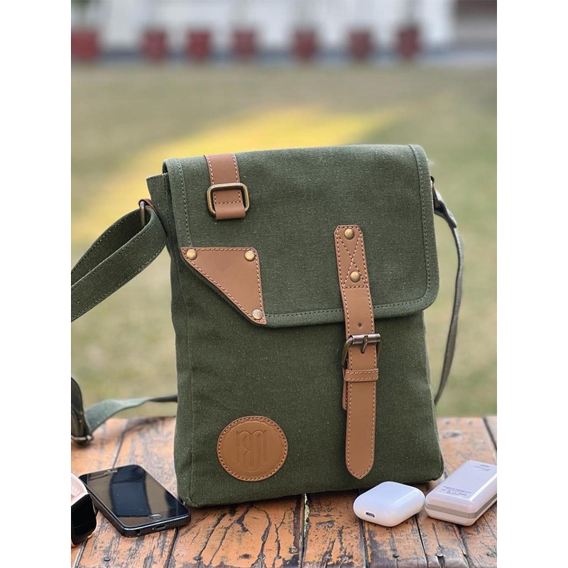 Mona B Canvas Structured Sling Bag