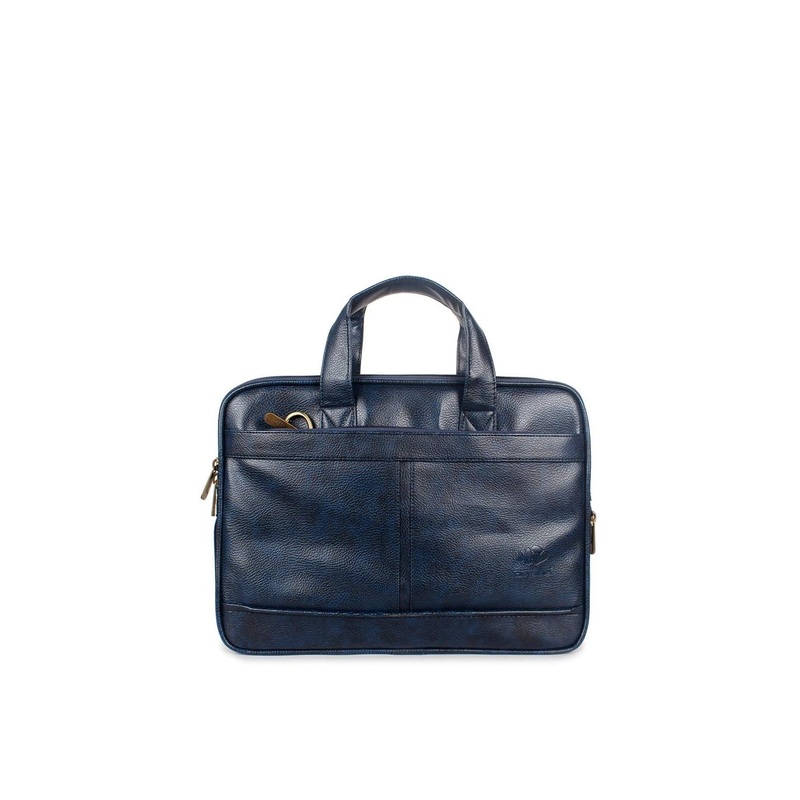 THE CLOWNFISH Unisex Blue Textured Messenger Bag