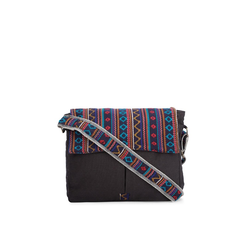 The House of Tara Unisex Textured Messenger Bag