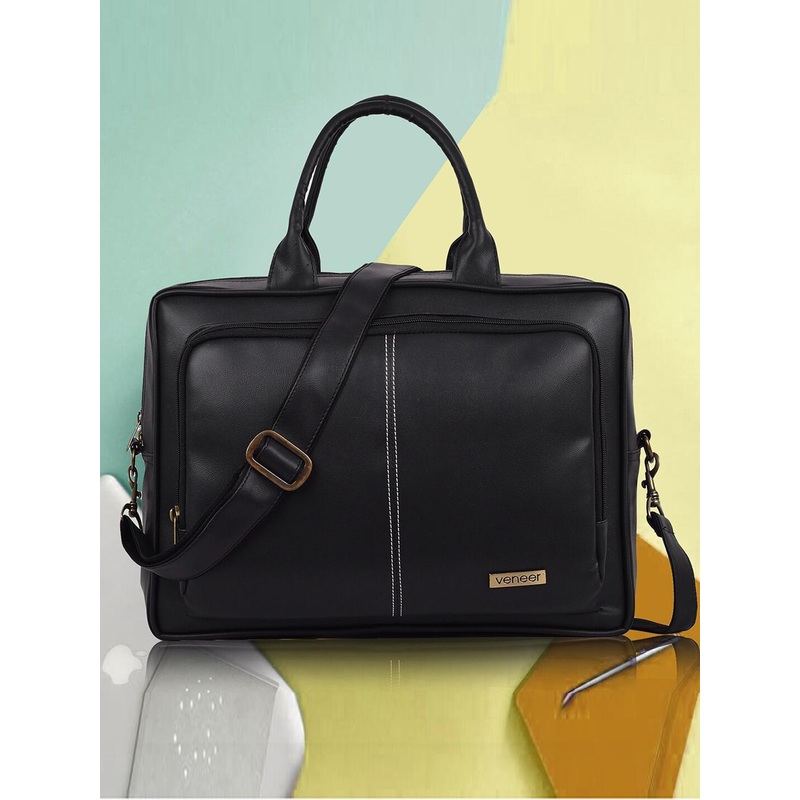 Veneer Unisex Black  Laptop Messenger Bag