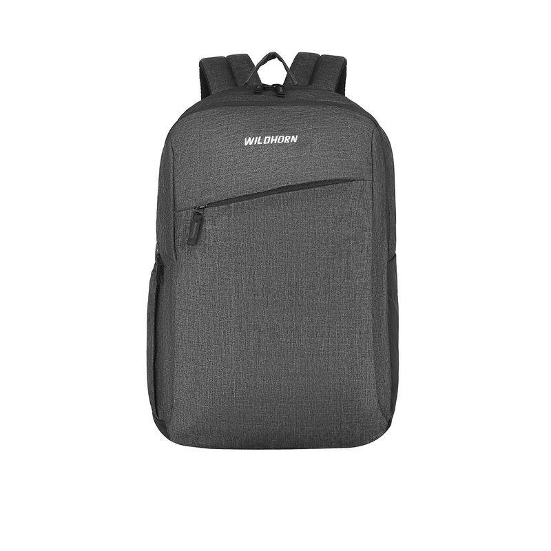 WildHorn Unisex Grey & Black 16 Inch Laptop Backpack