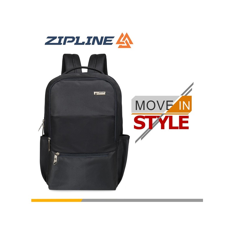 ZIPLINE Unisex Grey & Black Backpack