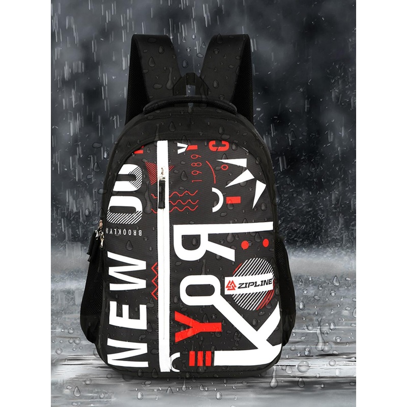ZIPLINE Unisex Typography Backpack