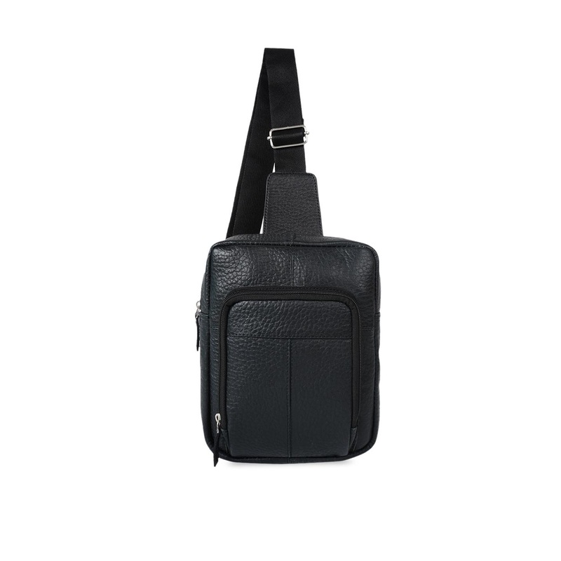 CIMONI Unisex Solid Leather Crossbody Bag