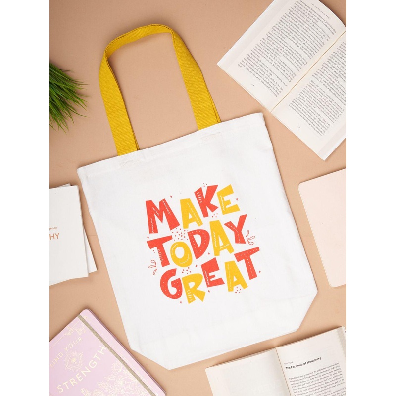 Doodle Cotton Great Start Tote Bag