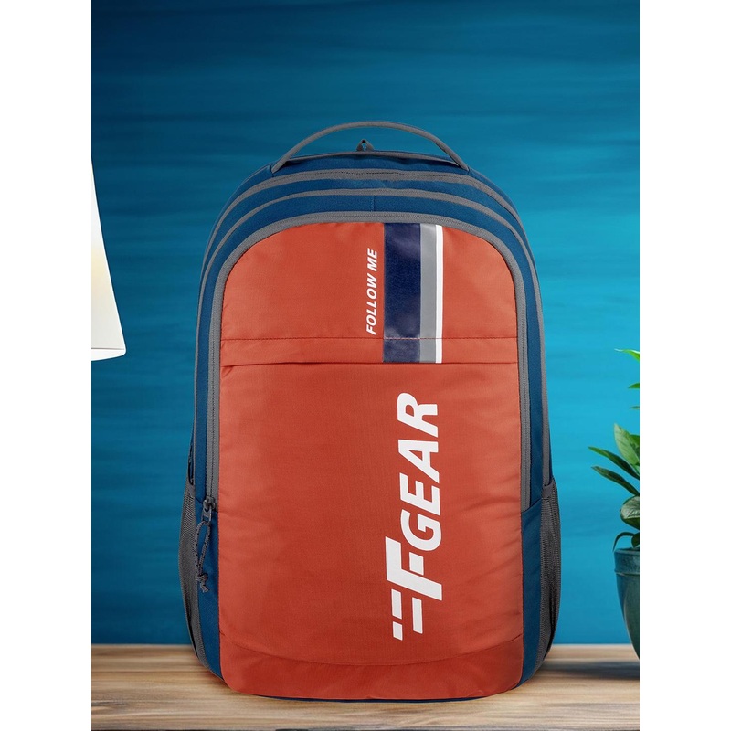 F Gear Unisex Typography Printed Water Resistance Padded Backpack