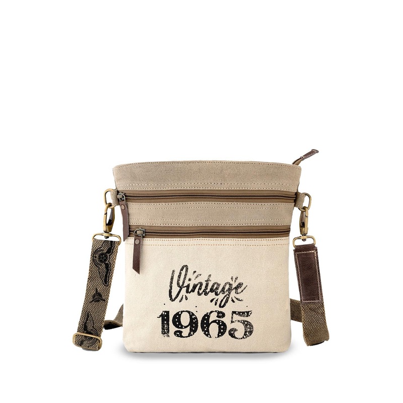 Goatter Typography Printed Structured Sling Bag