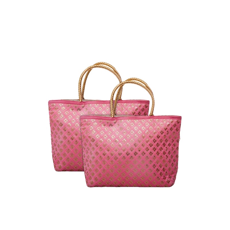 Kuber Industries Pack Of 2 Embellished Structured Shoulder Bag