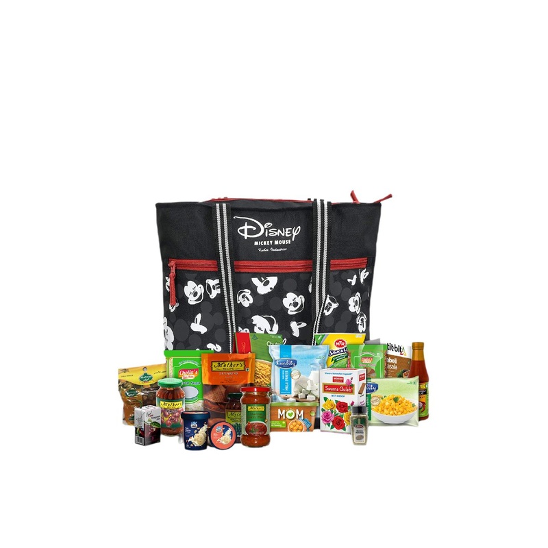 Kuber Industries Set Of 2 Mickey Mouse Printed Oversized Shopper Tote Bag