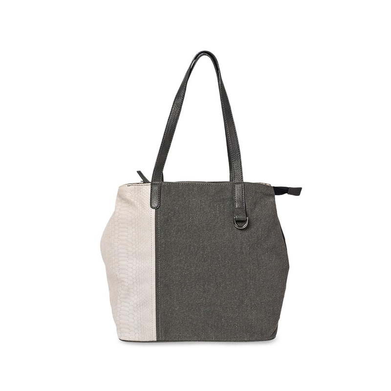 Mona B Colourblocked Structured Tote Bag