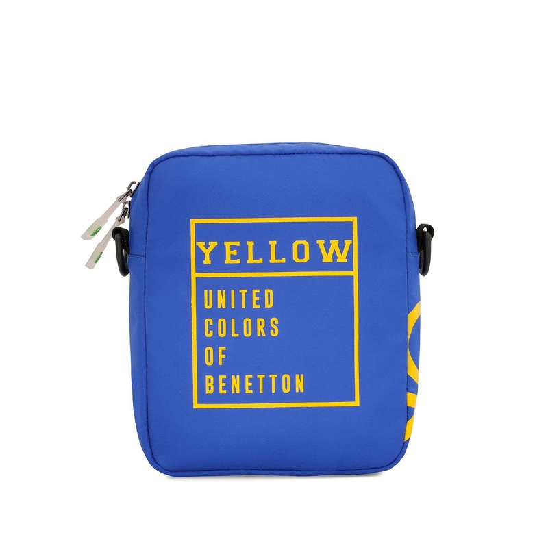 United Colors of Benetton Unisex Typography Printed Messenger Bag