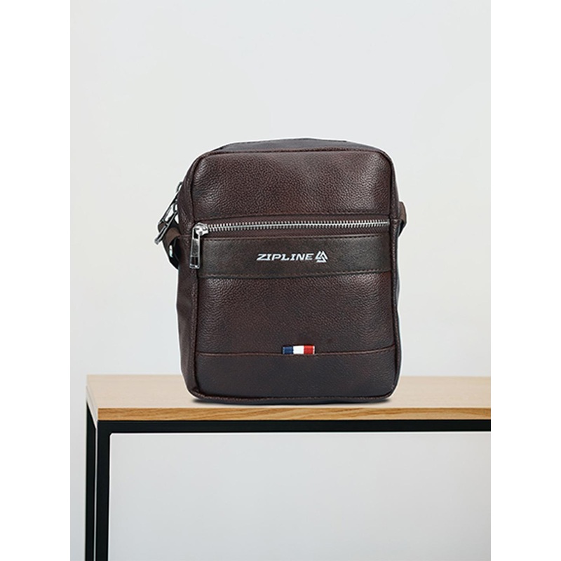 ZIPLINE Textured Messenger Bag