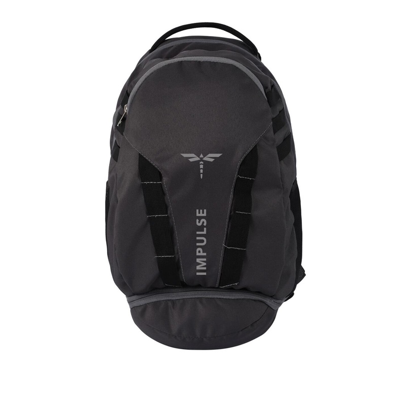 Impulse Unisex Brand Logo Printed Ergonomic 16 Inch Backpack with Compression Straps