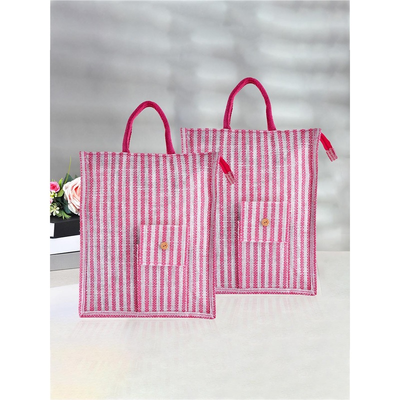 Kuber Industries Set Of 2 Printed Handheld Bags